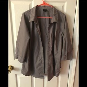 Worthington Woman, Gray, button front Blouse, Size 1X